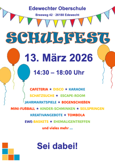 Plakat Schulfest 2026 kl